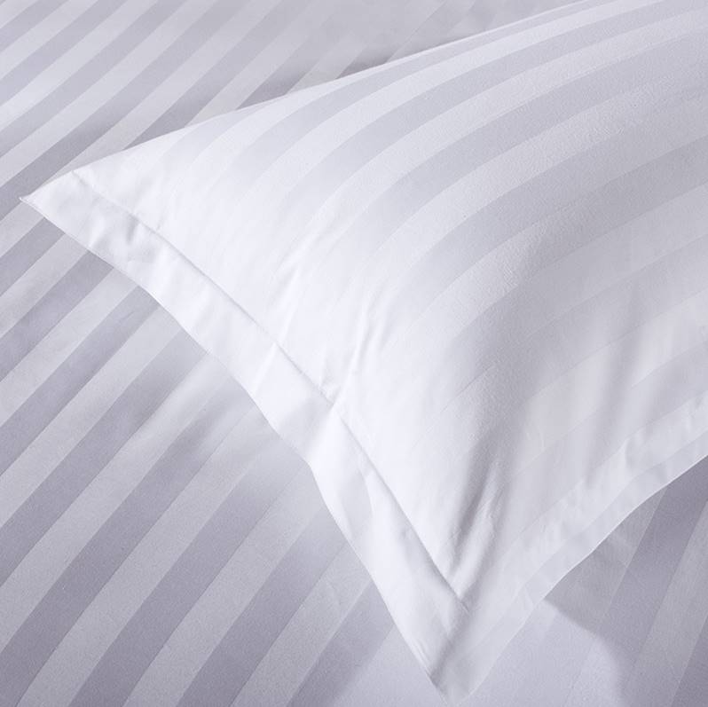Pillowcase - Solid Color/Satin Strip Cotton/Polyester TC200-400