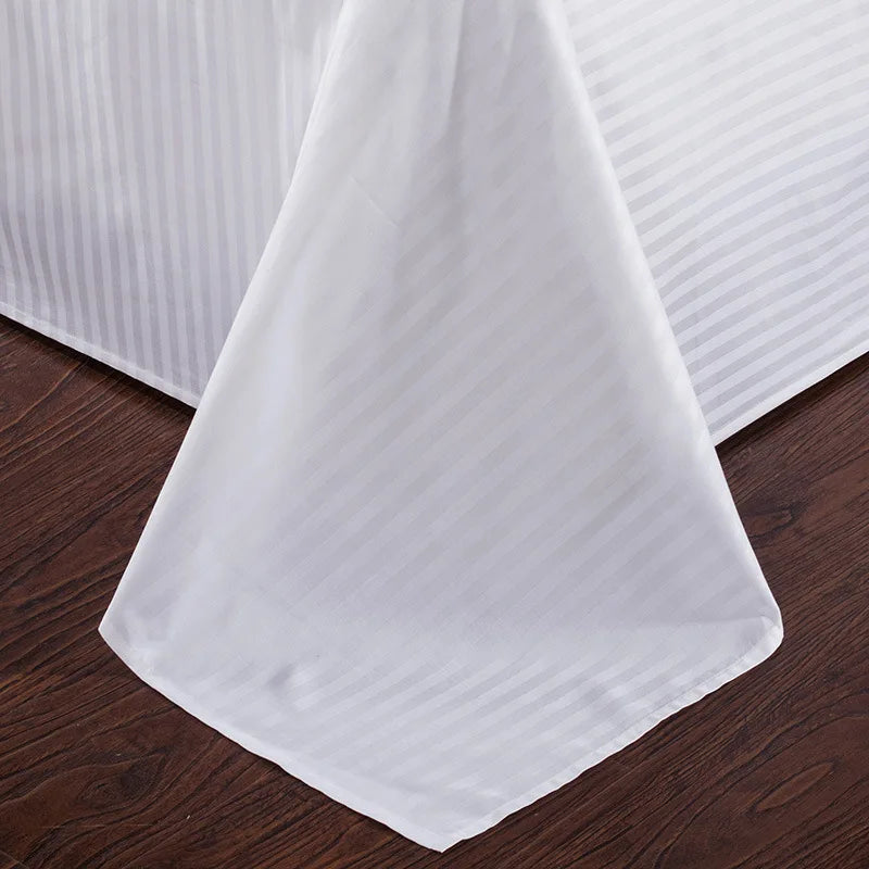 Flat Sheets - Solid Color/Satin Strip Cotton/Polyester TC200-400
