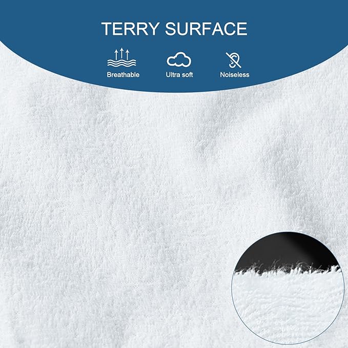 Waterproof Pillow Protector - TPU - Terry Cloth